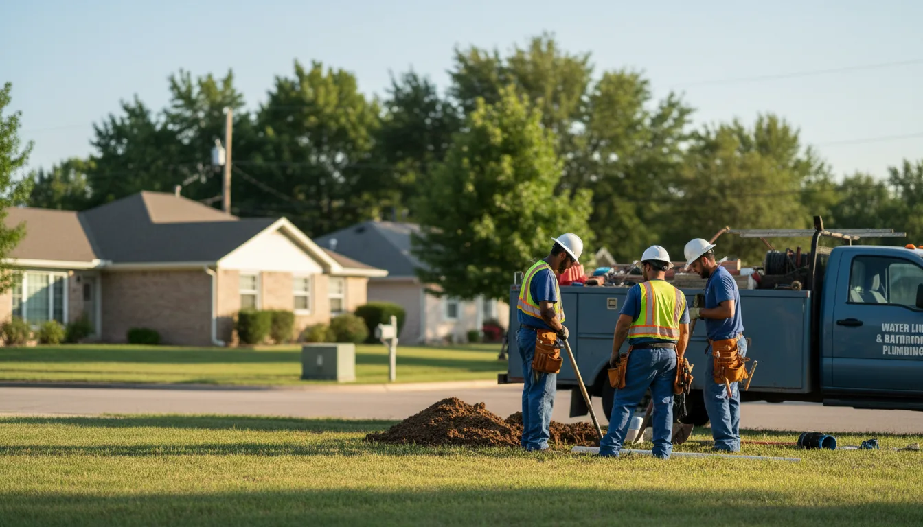 Residential water line and bathroom plumbing service in Riverside, AL